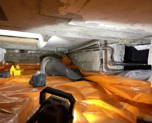 Kruipruimte isolatie in Bilthoven
