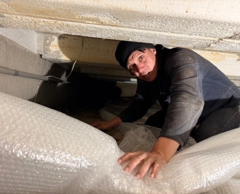 Milieuvriendelijk huis door vloerisolatie in 's Hertogenbosch